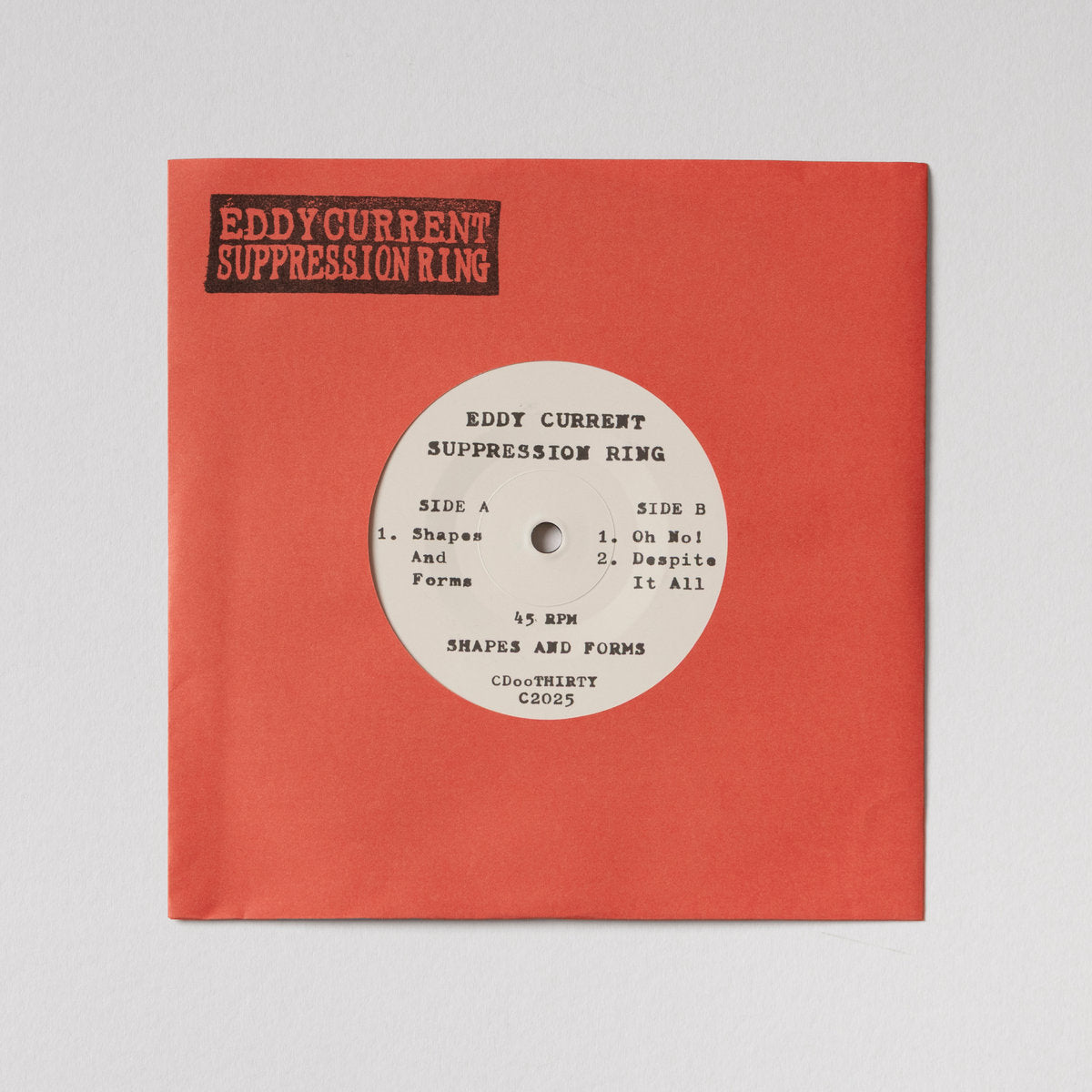 EDDY CURRENT SUPPRESSION RING - "SHAPES AND FORMS" 7"