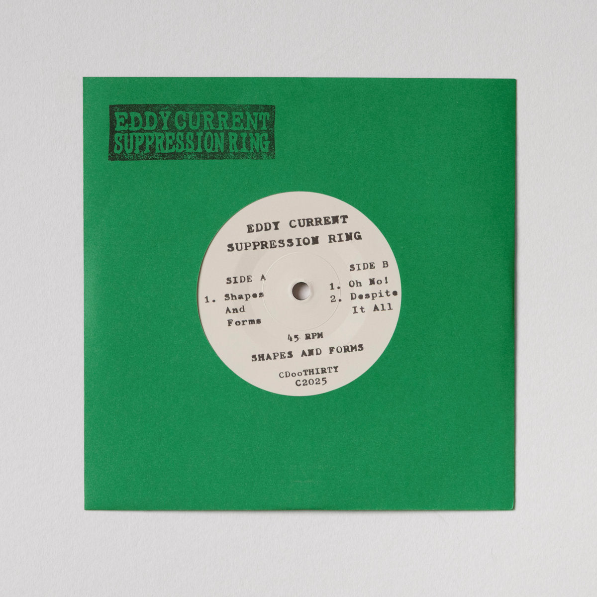 EDDY CURRENT SUPPRESSION RING - "SHAPES AND FORMS" 7"