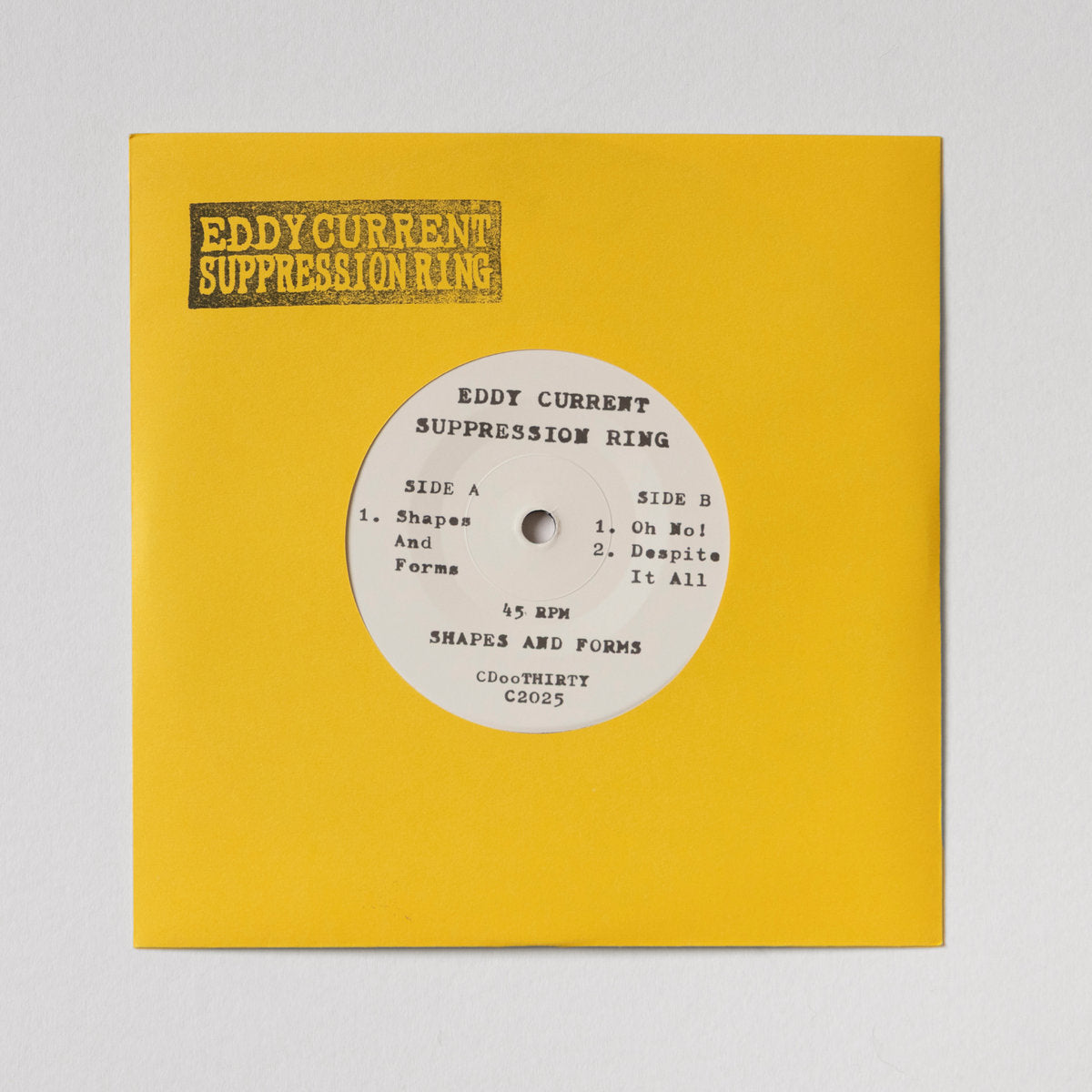 EDDY CURRENT SUPPRESSION RING - "SHAPES AND FORMS" 7"