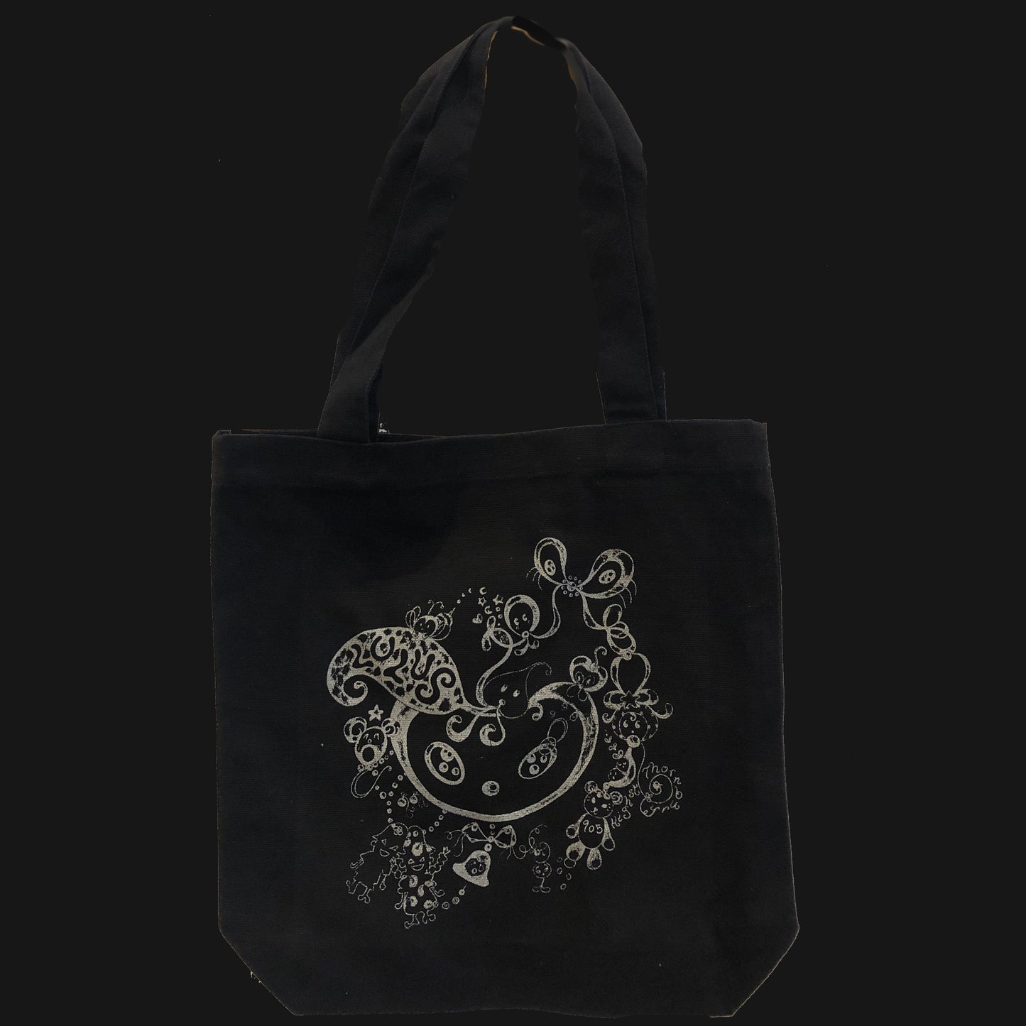 LULUS TOTE - "COCO STAR" SILVER ON BLACK