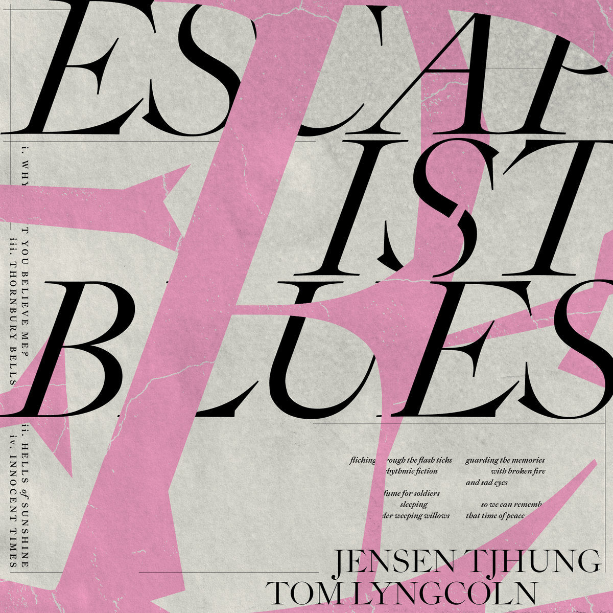 JENSEN TJHUNG & TOM LYNGCOLN - "ESCAPIST BLUES" LP