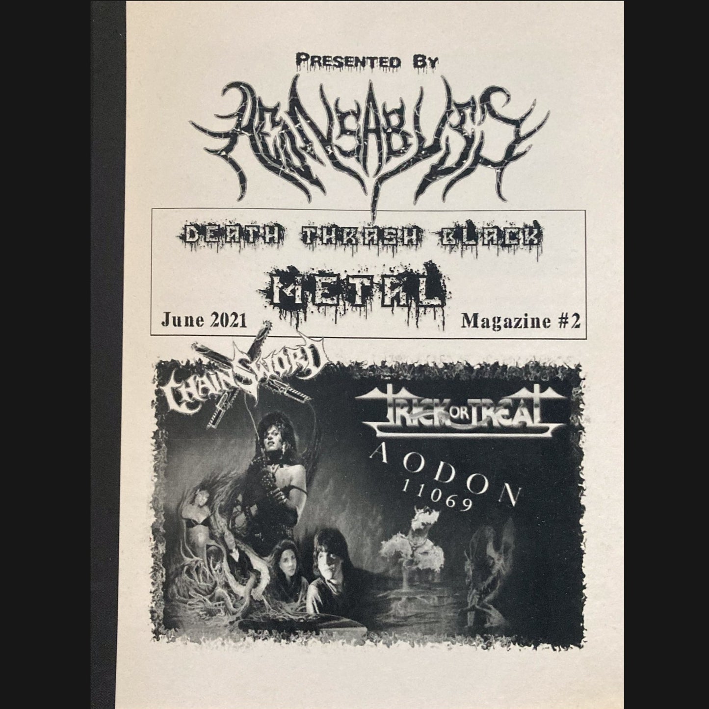 PRESENTED BY AEONS ABYSS: DEATH THRASH BLACK METAL - "ISSUE #2" ZINE